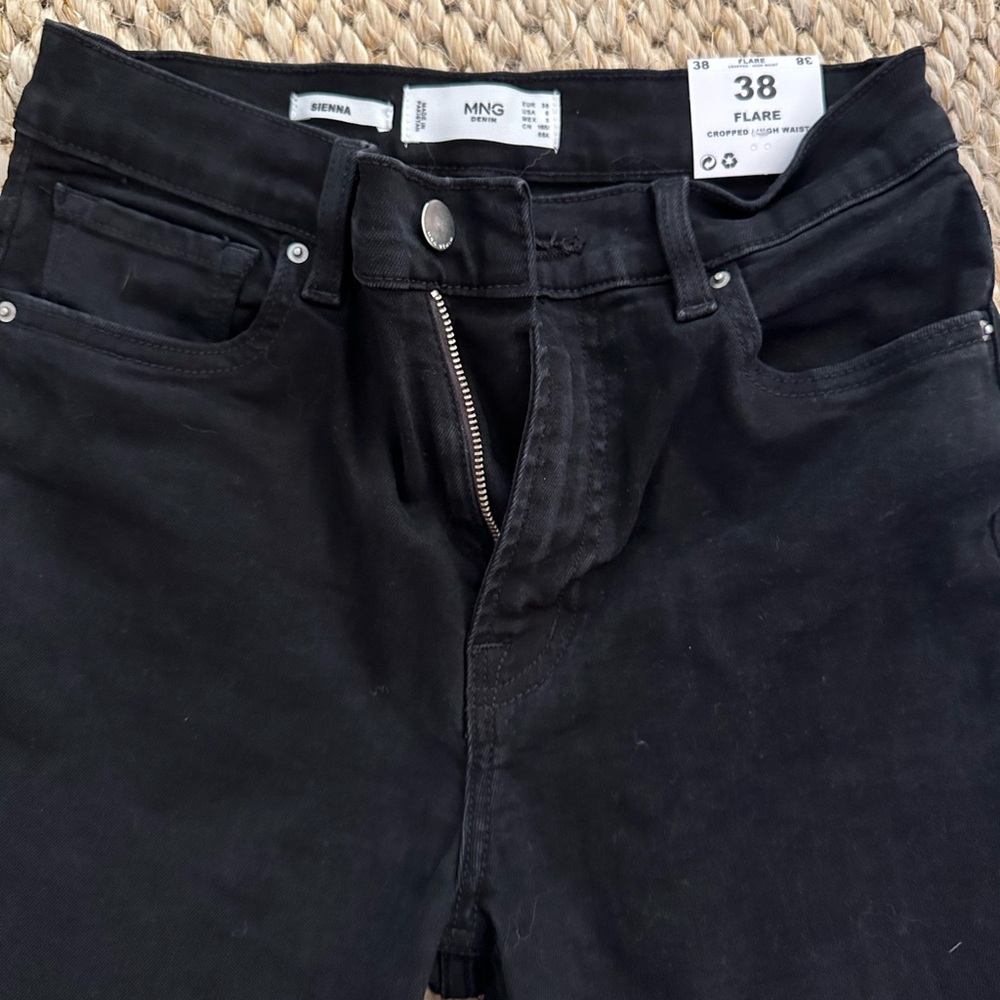 Mango Black Flare Jeans